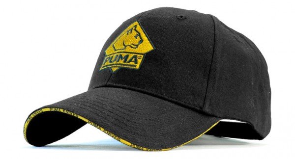 PUMA cap, black with brass clip closure